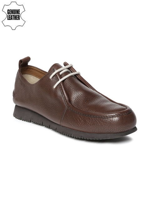 

Ruosh Men Tan Brown Leather Derbys