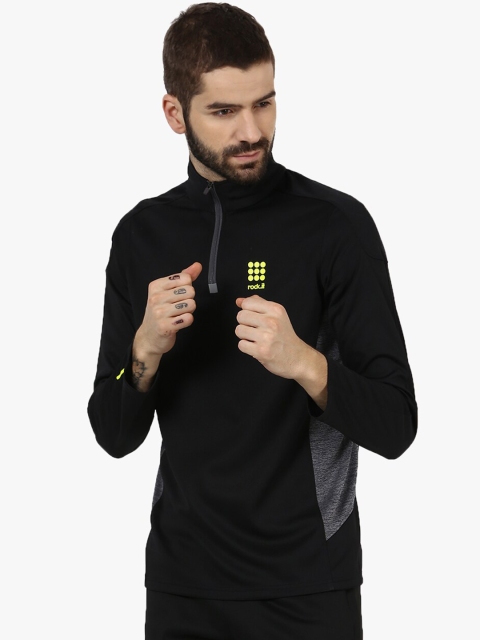 

rock.it Men Black Colourblocked Pullover Sweatshirt