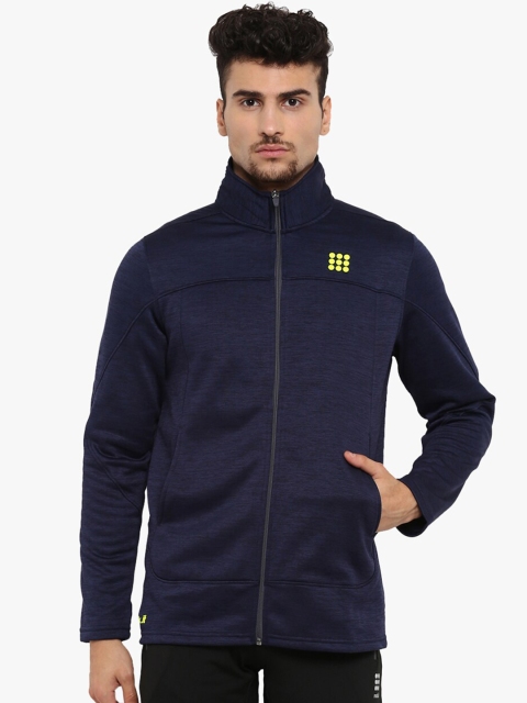 

rock.it Men Navy Blue Front-Open Sweatshirt