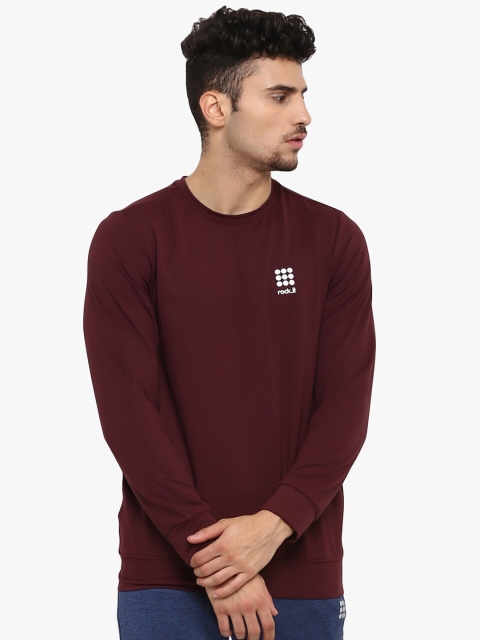 

rock it Men Maroon Slim Fit T-shirt