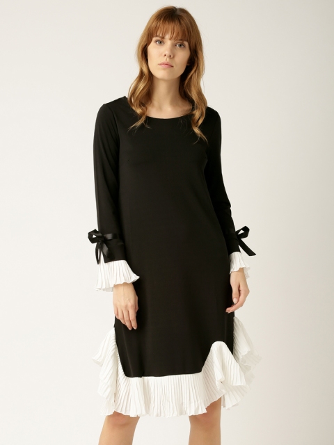 

DressBerry Women Black Solid A-line Dress