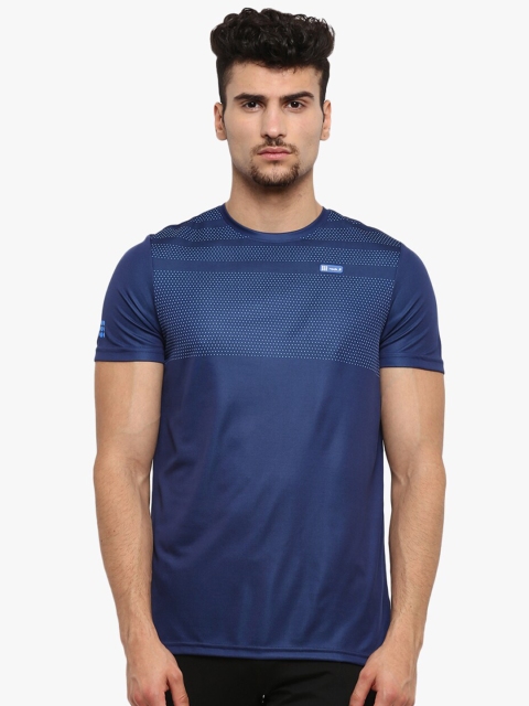 

rock it Men Blue Printed Slim Fit T-shirt