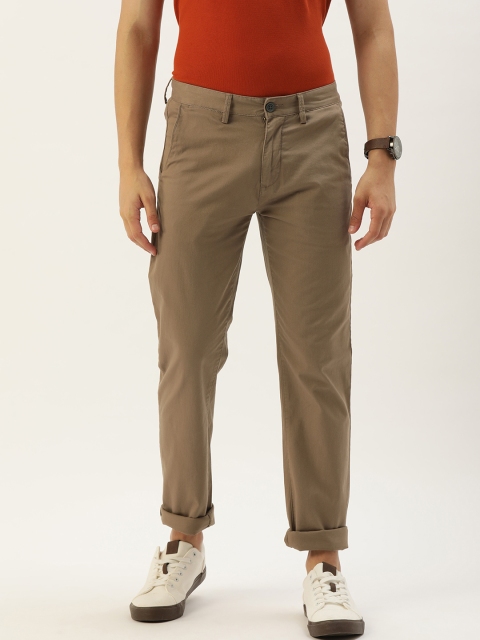 

PETER ENGLAND UNIVERSITY Men Brown Super Slim Fit Chinos Trousers