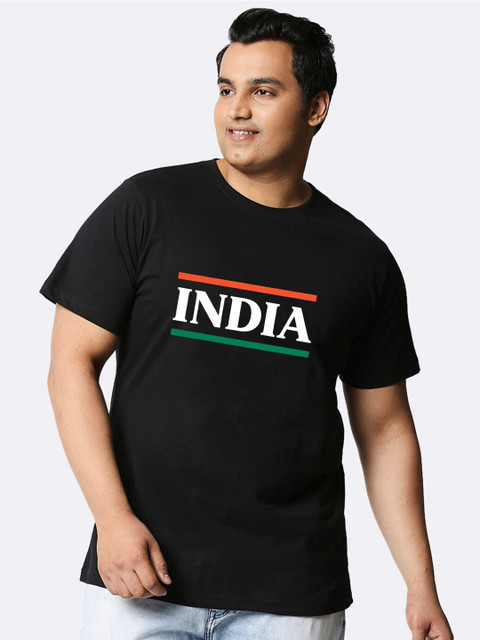 

Bewakoof Men Black & White Typography Printed T-shirt