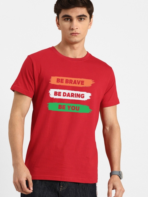 

Bewakoof Men Red Typography Printed T-shirt