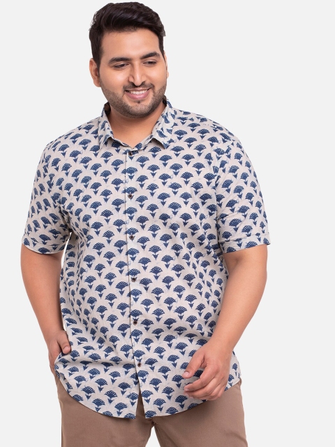 

Bewakoof Men Grey Ethnic Motifs Printed Casual Shirt
