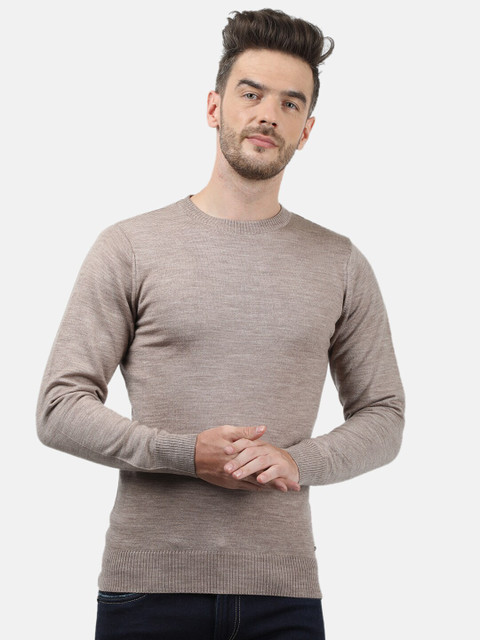 

Monte Carlo Men Beige Wool Pullover Sweaters