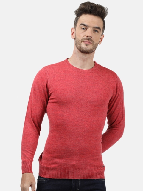 

Monte Carlo Men Peach-Coloured Wool Pullover Sweaters