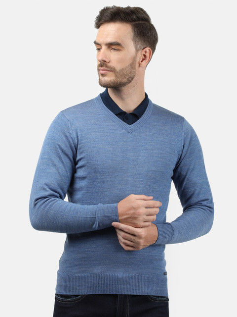 

Monte Carlo Men Blue Pullover Sweater