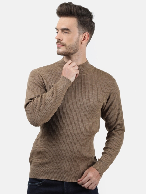 

Monte Carlo Men Khaki Ribbed Woollen Pullover