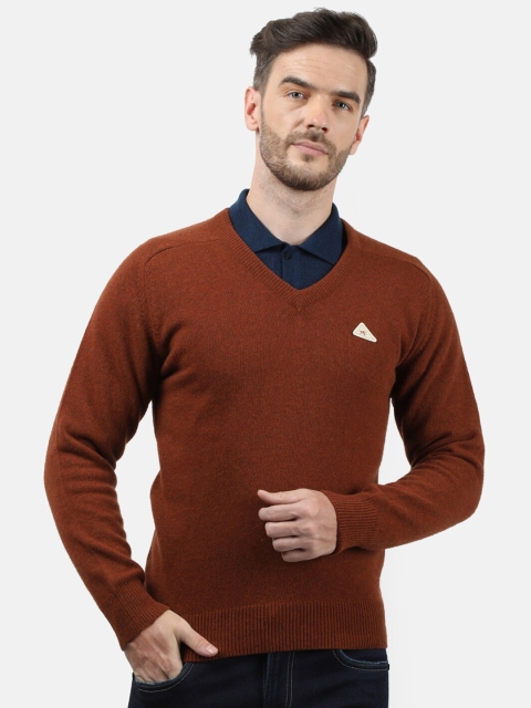 

Monte Carlo Men Brown Woollen Pullover with Applique Detail