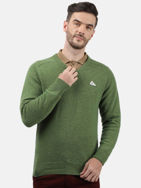 

Monte Carlo Men Green Wollen Pullover with Applique Detail