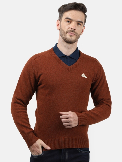 

Monte Carlo Men Brown Woollen Pullover with Applique Detail