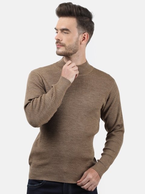 

Monte Carlo Men Khaki Ribbed Woollen Pullover