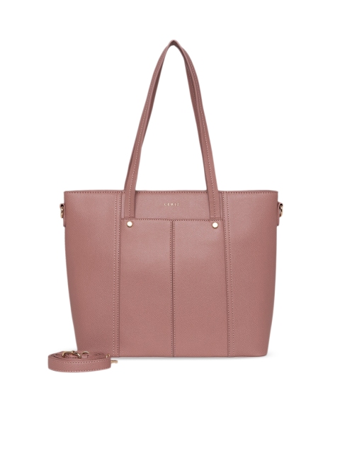 

CERIZ Women Pink PU Oversized Shopper Shoulder Bag With Detachable Sling Strap