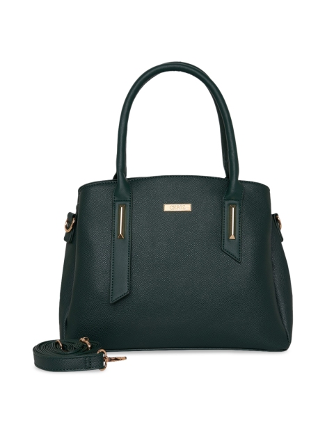 

CERIZ Green PU Structured Shoulder Bag