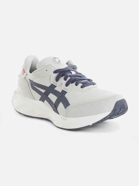 

ASICS Men Grey & Navy Blue Striped PU Sneakers TARTHER BLAST