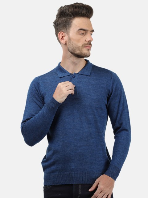 

Monte Carlo Men Blue Polo Collar T-shirt