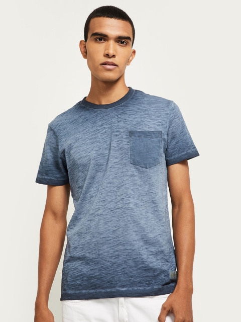 

max Men Blue Pockets T-shirt