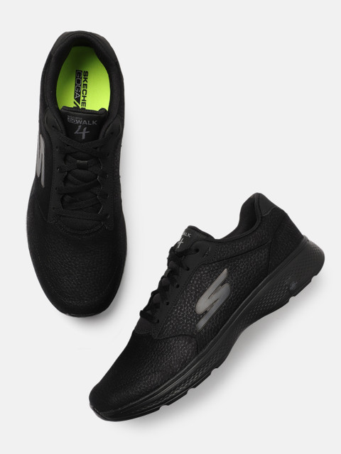 

Skechers Men Black GO WALK 4 Goga Max Leather Walking Shoes