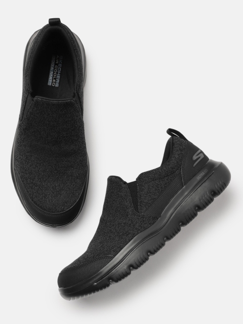 

Skechers Men Charcoal Grey Go Walk Evolution Ultra - Vectron Slip-On Walking Shoes