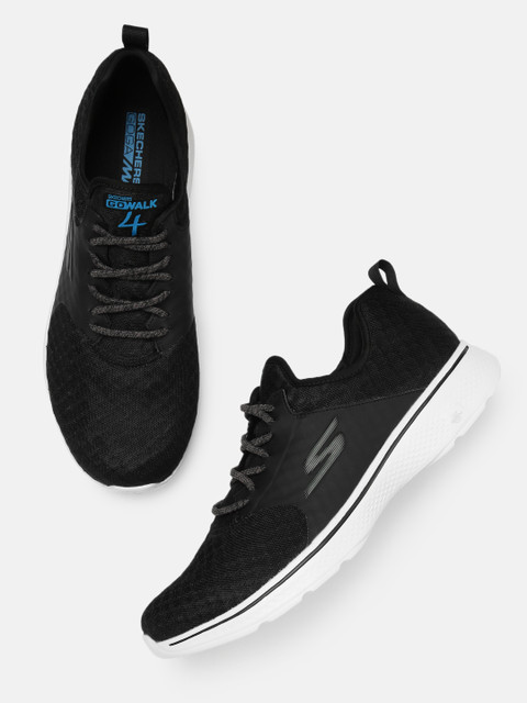 

Skechers Men Black Mesh GO WALK 4-ILLUSTRATE Walking Non-Marking Shoes