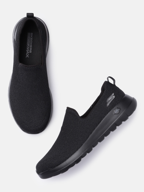 

Skechers Men Black Solid GO WALK MAX-CENTRIC Walking Non-Marking Shoes
