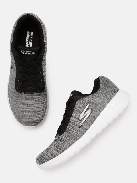 

Skechers Men Grey Melange & Black Go Walk Max - Hero Walking Shoes