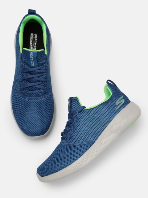 

Skechers Men Blue GO RUN 600-DEFIANCE Goga Mat Running Shoes