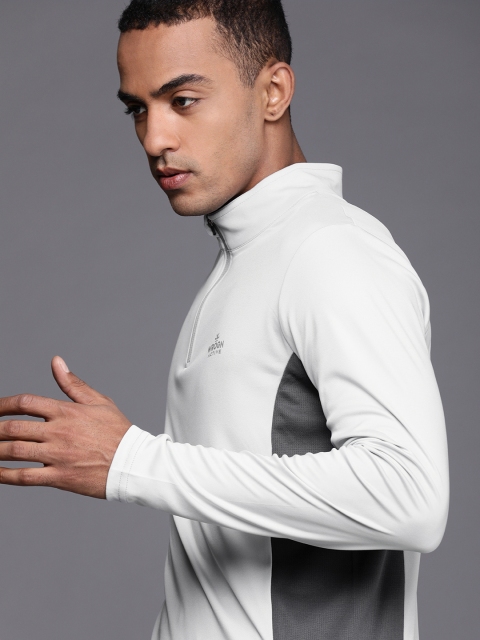

WROGN ACTIVE Men Grey High Neck T-shirt