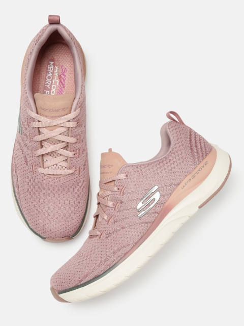 

Skechers Women Mauve Ultra Groove- Pure Vision Woven Design Sneakers
