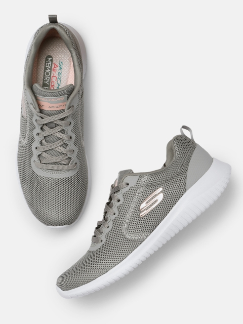 

Skechers Women Grey ULTRA FLEX -FREE SPIRITS Lightweight Woven Design Sneakers