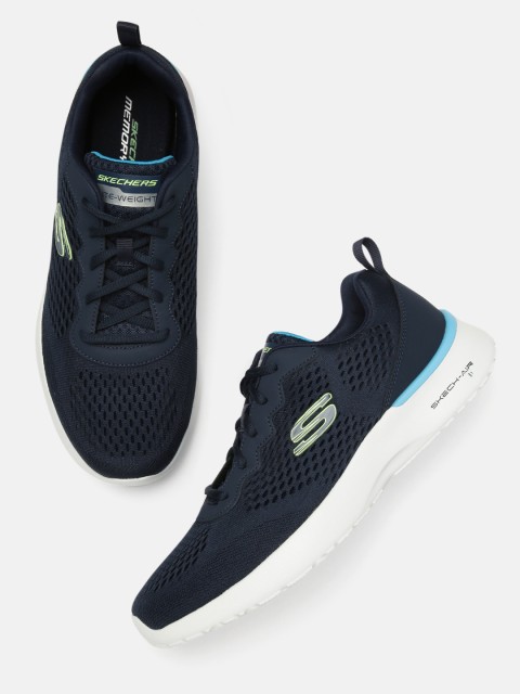 

Skechers Men Navy Blue Solid SKECH-AIR DYNAMIGHT-TUNED UP Sneakers