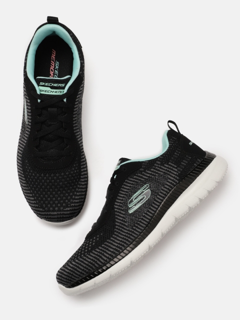 

Skechers Women Black Woven Design Bountiful - Purist Sneakers