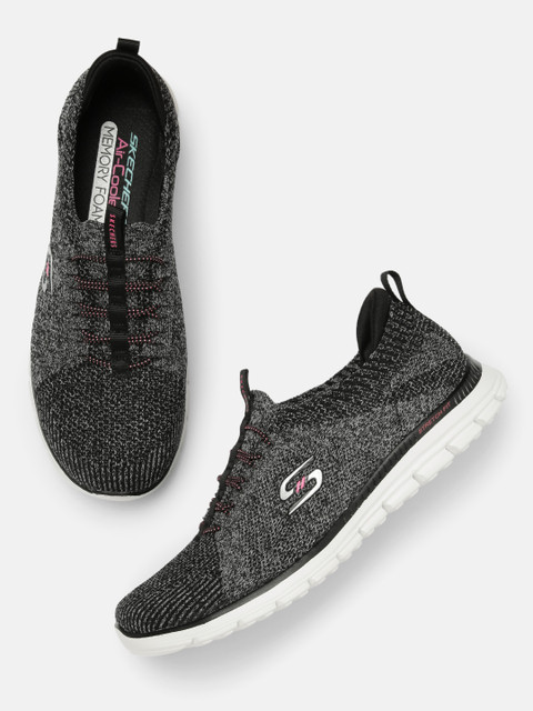 

Skechers Women Grey Solid LUMINATE - SHE'S MAGNIFICENT Slip-On Sneakers