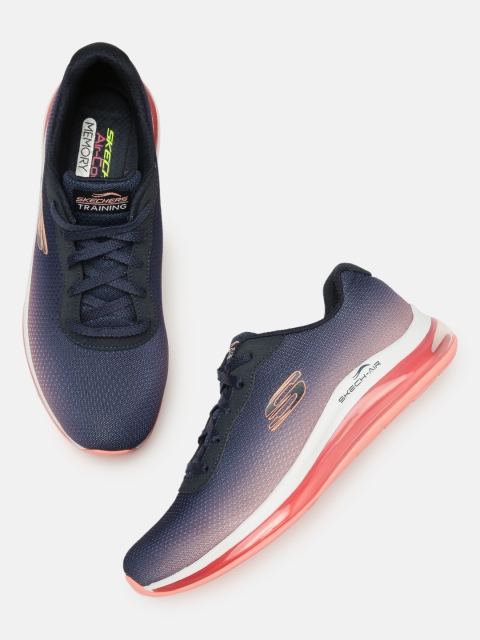 

Skechers Women Navy Blue & Pink Ombre SKECH-AIR ELEMENT 2.0 Training or Gym Shoes