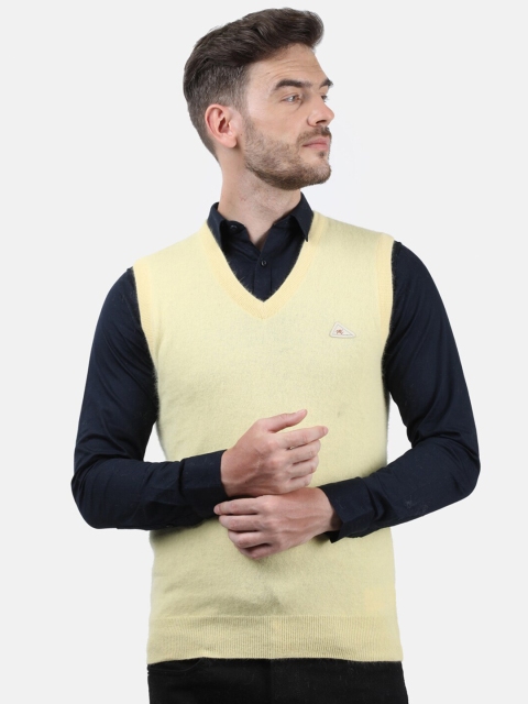 

Monte Carlo Men Yellow Wool Sweater Vest