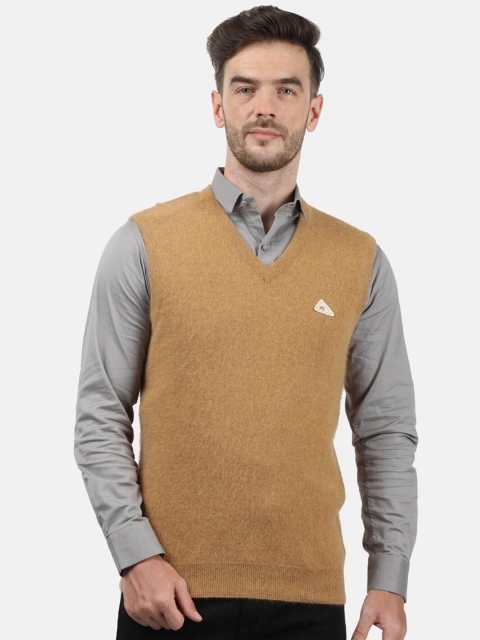 

Monte Carlo Men Tan Sweater Vest with Fuzzy Detail