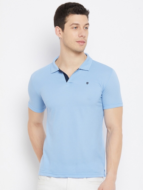 

Duke Men Blue Polo Collar Slim Fit T-shirt