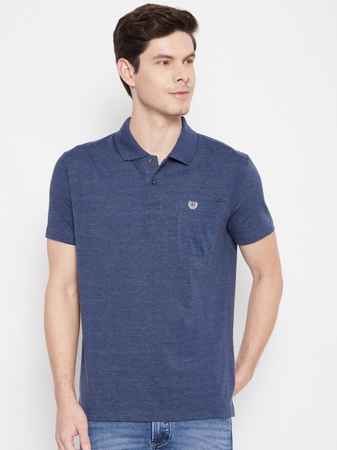 

Duke Men Blue Polo Collar T-shirt