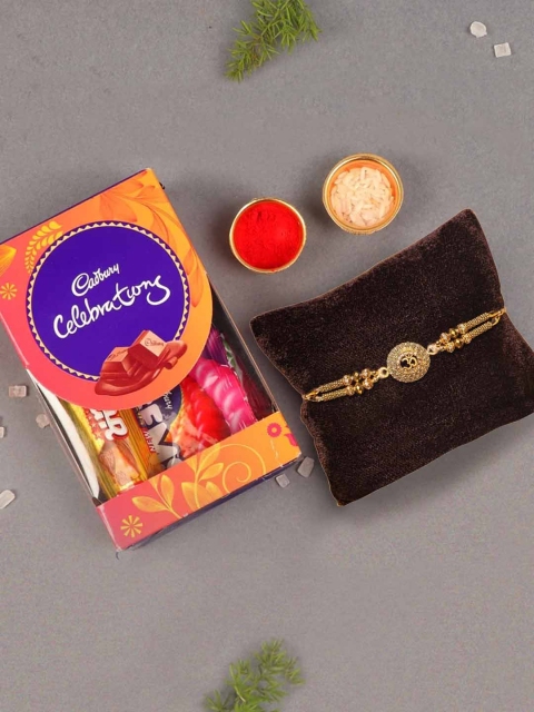 

TIED RIBBONS Brother Rakhi with Cadbury Chocolates Combo Gift Set, Multi