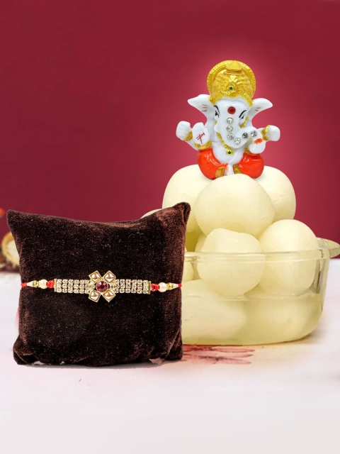 

TIED RIBBONS Brother Rakhi with Rasgulla & Ganesh Idol Combo Gift Set, Multi