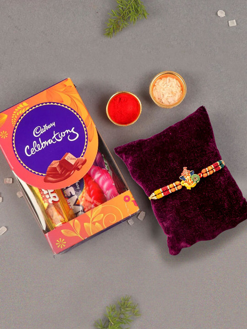 

TIED RIBBONS Brother Rakhi with Cadbury Chocolates Combo Gift Set, Multi