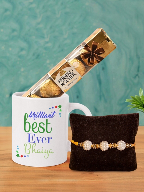 

TIED RIBBONS Brother Rakhi Mug & Chocolates Combo Gift Set, Multi