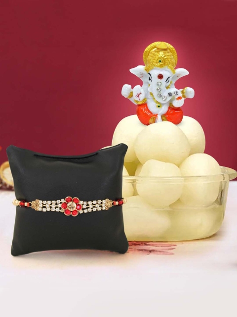 

TIED RIBBONS Brother Rakhi with Rasgulla & Ganesh Idol Combo Gift Set, Multi