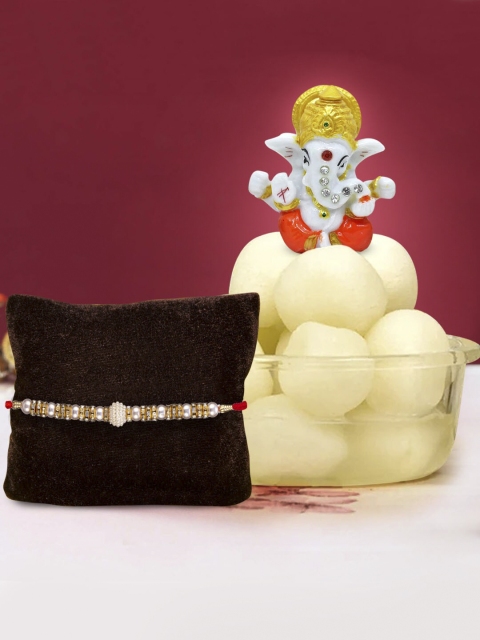 

TIED RIBBONS Brother Rakhi with Rasgulla & Ganesh Idol Combo Gift Set, Multi