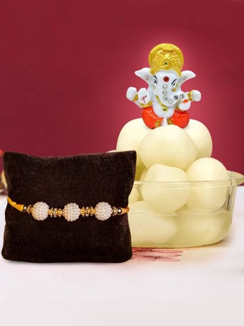 

TIED RIBBONS Brother Rakhi with Rasgulla & Ganesh Idol Combo Gift Set, Multi