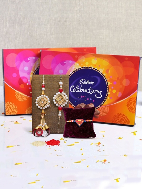 

TIED RIBBONS Bhaiya Bhabhi Kids Rakhi Set with Chocolates Combo Gift Set, Multi