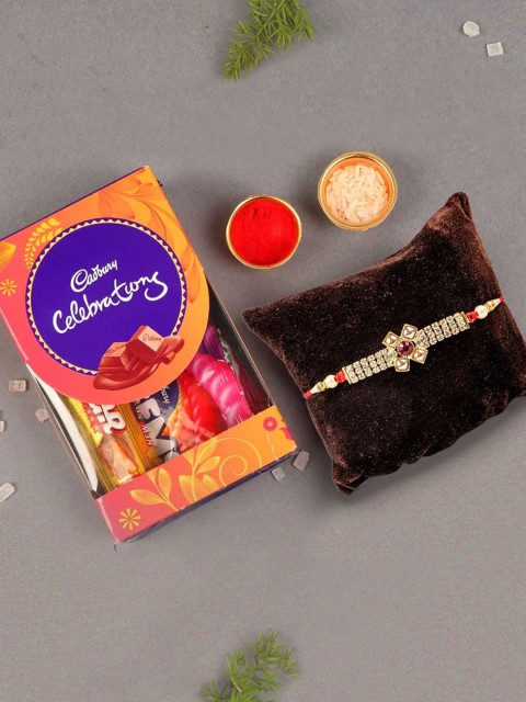 

TIED RIBBONS Brother Rakhi with Cadbury Chocolates Combo Gift Set, Multi