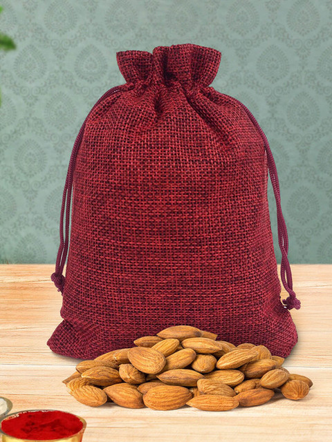 

TIED RIBBONS Brother Rakhi with Almonds Mug & Organza Bag Combo Gift Set, Multi